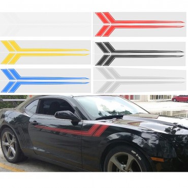 68inchx8.5inch Car hash Stripe Racing Graphic Fender Decal Sticker FOR Chevy