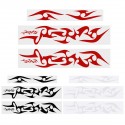 6pcs Universal Car Body Bumper Hood Flame Graphics Decals PVC Decal Stickers