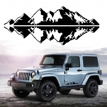 76x16cm Snow Mountain Car Stickers Vinyl Decal Auto Body Truck Tailgate Window Door Universal