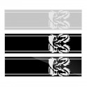 97x 25CM Car Stripe Racing Stickers PVC Decals for Dodge 1500 2500 3500 5.7L DS011