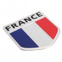 Aluminum Alloy Badge France French Flag Pettern 3D Sticker Shield Emblem Decal Decoration