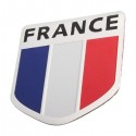 Aluminum Alloy Badge France French Flag Pettern 3D Sticker Shield Emblem Decal Decoration