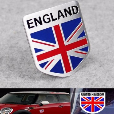 Aluminum England UK Flag Shield Emblem Badge Car Sticker Decal Decor Universal For Truck Auto