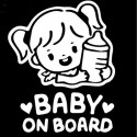 Baby On Board Warning Letter Refective Car Stickers Decals Vehicle Truck Window Mirror Decoration