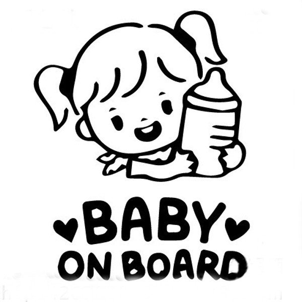 Baby On Board Warning Letter Refective Car Stickers Decals Vehicle Truck Window Mirror Decoration