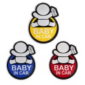 Baby in Car Stickers Aluminum Auto Tail Window Decal Warning Safety Sign Decal