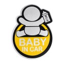 Baby in Car Stickers Aluminum Auto Tail Window Decal Warning Safety Sign Decal