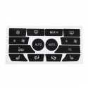 Black Plastic Dash Climate Control Panel Buttons Repair Car Decals Kit For BMW 5 Series