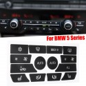 Black Plastic Dash Climate Control Panel Buttons Repair Car Decals Kit For BMW 5 Series