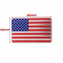 Car American USA Flag Emblem Sticker Metal Badge Decal Decor Universal For Truck Auto