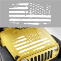 Car American USA Flag Hood Blackout Vinyl Decal Stickers For Jeep/Wrangler JK TJ YJ