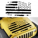 Car American USA Flag Hood Blackout Vinyl Decal Stickers For Jeep/Wrangler JK TJ YJ