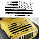 Car American USA Flag Hood Blackout Vinyl Decal Stickers For Jeep/Wrangler JK TJ YJ