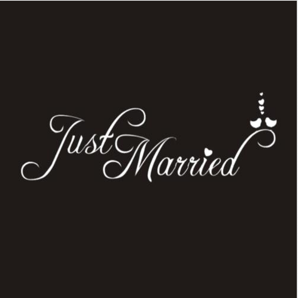 Car Cling Decal Sticker Just Married Wedding Window Banner Decoration