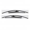 Car Door Side Window Sticker Decal Trim For Honda Civic Sedan 4 Door 2016 - 2018