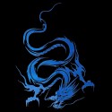 Car Hood Body Vinyl Graphic Wrap Decal Dragon Sticker Black Racing Sport Reflect