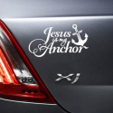 Car Sticker Jesus Is My Anchor Decals Vehicle Truck Bumper Window Wall Mirror Decoration