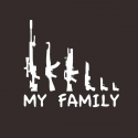 Car Sticker MY FAMILY Gun Decals Vehicle Truck Bumper Window Wall Mirror Decoration