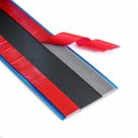 Car Stickers Carbon Fiber Blue Rubber Door Sill Protector Edge Guard Strip 5CM*3M