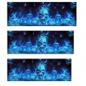 Car Window Sticker Wall Decal Waterproof PVC Blue Flaming Truck Decor