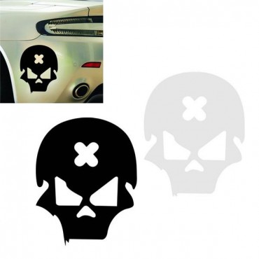 Cross Error Car Sticker Skeleton Motorcycle Reflective Vinyl Decal Tag 14cm*11cm