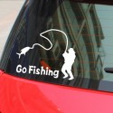 Go Fishing Car Sticker 14x11cm Vinyl Car Window Decal Decals Graphics Sticker Car styling