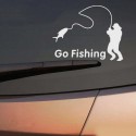 Go Fishing Car Sticker 14x11cm Vinyl Car Window Decal Decals Graphics Sticker Car styling