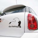 Go Fishing Car Sticker 14x11cm Vinyl Car Window Decal Decals Graphics Sticker Car styling