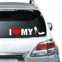 I Love My Shoes Reflective Warning Label Car Stickers Auto Truck Vehicle Motorcycle Decal