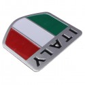 Italy Flag Alloy Metal Auto Racing Sports Emblem Badge Decal Sticker