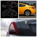 Italy Flag Alloy Metal Auto Racing Sports Emblem Badge Decal Sticker