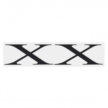 MODEL X Car Body Stickers X Shape Carbon Back Matte Electroplated Silver