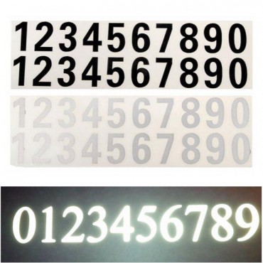Number Reflective Sticker Car Vinyl Decal Street Address Mail Box Number Stickers White Black