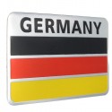 Pair 3D Aluminum Germany Flag Badge Emblem Car Stickers Decal Decoration