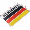 Pair 3D Aluminum Germany Flag Badge Emblem Car Stickers Decal Decoration