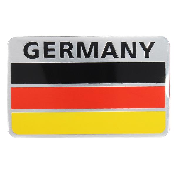 Pair 3D Aluminum Germany Flag Badge Emblem Car Stickers Decal Decoration