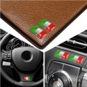 Pair Aluminium Italy Flag Badge Emblem Car Sticker Self-adhesive Labeling Decal Decoration