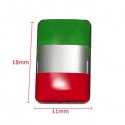 Pair Aluminium Italy Flag Badge Emblem Car Sticker Self-adhesive Labeling Decal Decoration