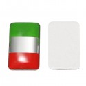 Pair Aluminium Italy Flag Badge Emblem Car Sticker Self-adhesive Labeling Decal Decoration