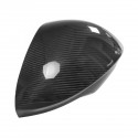 Pair Carbon Fiber Side Mirror Cover Cap for Alfa Romeo Giulia Quadrifoglio 17-18