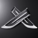 Pair Shark Gills Car Decorated 3D Vent Air Flow Fender Decal Engine Cover Side Stickers