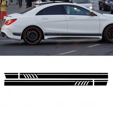 Pair Sport Side Stripes Car Stickers Decals for Benz W117 C117 X117 CLA AMG