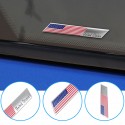 Small Trunk Emblem Badge Sticker Aluminum United States USA US Flag Fender Decals