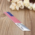 Small Trunk Emblem Badge Sticker Aluminum United States USA US Flag Fender Decals