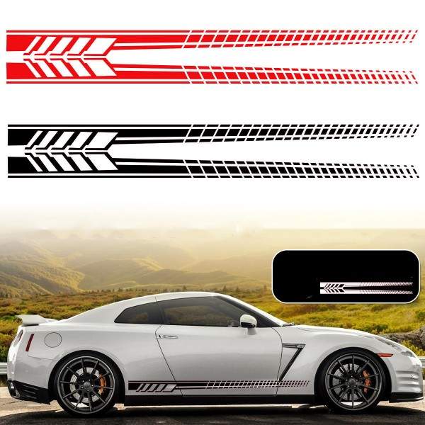 Sports Racing Stripe Graphic Stickers Truck Auto Car Body Side Door Vinyl Decals