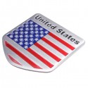 USA Flag Metal Auto Refitting Car Badge Emblem Decal Sticker