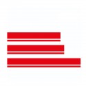 Universal GT D-345 Car Auto Hood Vinyl Stickers Engine Cover Stripe Decals