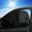2pcs Oblique Net Yarn Car Window Sunshade Curtain Summer Suction Cup Sun Protection Lightproof Mat