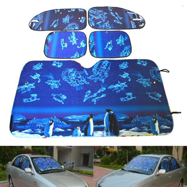 Aluminum Foil Foldable Reflective Car Wind Shield Shade Sun Block Protection