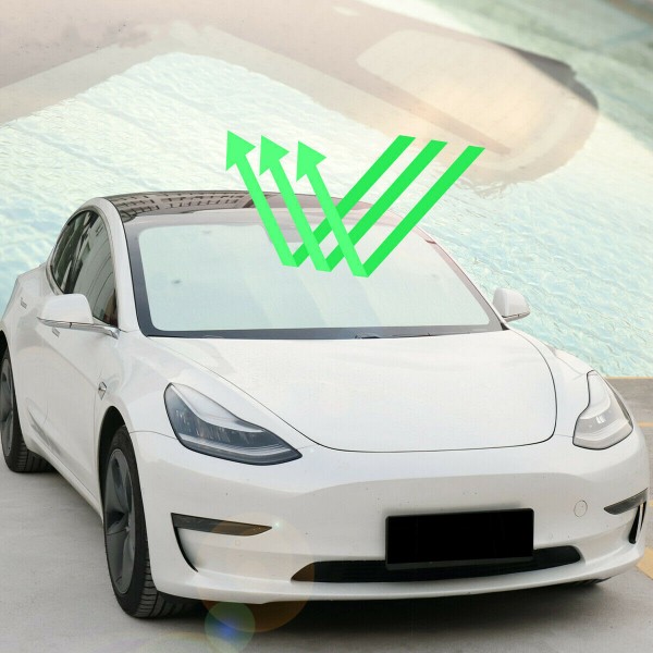 Car Front Window Windshield Sunshade Heat Shield Sun Visor Mat For Tesla Model 3